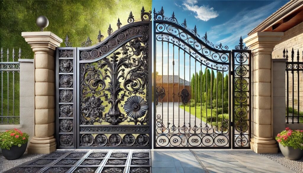 CAST IRON AND WROUGHT IRON GATES